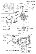 Page B Diagram and Parts List for FJ180V AS36 Kawasaki Engine