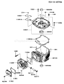 Page E Diagram and Parts List for FJ180V AS36 Kawasaki Engine
