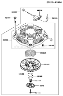 Page J Diagram and Parts List for FJ180V AS40 Kawasaki Engine