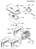 Page A Diagram and Parts List for FJ180V BS16 Kawasaki Engine