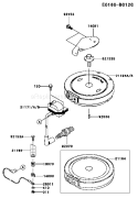 Page G Diagram and Parts List for FJ180V BS18 Kawasaki Engine