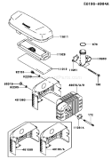 Part Location Diagram of 11061-2211 Kawasaki Gasket, Pipe Intake
