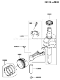 Page K Diagram and Parts List for FJ180V BS18 Kawasaki Engine