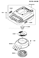 Page E Diagram and Parts List for FJ180V-AS54  Kawasaki Engine