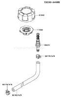 Page H Diagram and Parts List for FJ180V BS24 Kawasaki Engine