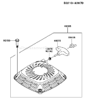 Page K Diagram and Parts List for FJ180V BS26 Kawasaki Engine