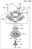 Page J Diagram and Parts List for FJ180V-AS72  Kawasaki Engine