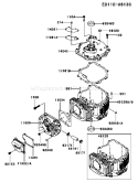 Page E Diagram and Parts List for FJ180V CS01 Kawasaki Engine