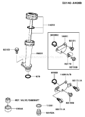 Page J Diagram and Parts List for FJ180V-AS67  Kawasaki Engine