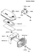 Page A Diagram and Parts List for FJ180V AS10 Kawasaki Engine