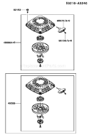 Page K Diagram and Parts List for FJ180V AS10 Kawasaki Engine
