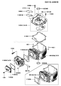 Page F Diagram and Parts List for FJ180V AS10 Kawasaki Engine