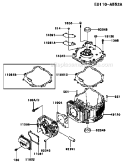 Page F Diagram and Parts List for FJ180V CS13 Kawasaki Engine