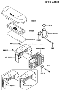 Page A Diagram and Parts List for FJ180V CS17 Kawasaki Engine
