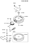 Page G Diagram and Parts List for FJ180V CS17 Kawasaki Engine