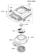 Page E Diagram and Parts List for FJ180V-AS66  Kawasaki Engine