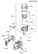 Page A Diagram and Parts List for FJ180V CS31 Kawasaki Engine