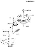 Page F Diagram and Parts List for FJ180V-AS72  Kawasaki Engine