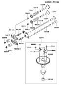 Page M Diagram and Parts List for FJ180V CS00 Kawasaki Engine