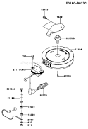 Page G Diagram and Parts List for FJ180V CS00 Kawasaki Engine