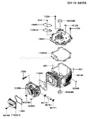Page F Diagram and Parts List for FJ180V-AS58  Kawasaki Engine