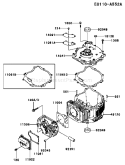 Page F Diagram and Parts List for FJ180V DS05 Kawasaki Engine