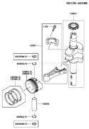 Page K Diagram and Parts List for FJ180V ES13 Kawasaki Engine