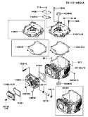 Page F Diagram and Parts List for FJ180V ES13 Kawasaki Engine