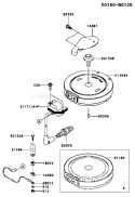 Page G Diagram and Parts List for FJ180V ES13 Kawasaki Engine