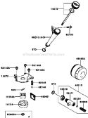 Lubrication-Equipment Diagram and Parts List for FR651V-AS06  Kawasaki Engine