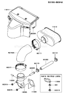 Part Location Diagram of 11013-0752 Kawasaki Air Filter Element