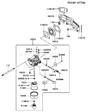 Part Location Diagram of 16041-0007 Kawasaki Shaft-carburetor, Choke