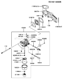 Part Location Diagram of 15004-0826 Kawasaki Carburetor Assembly