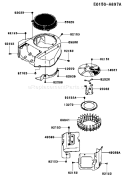 Part Location Diagram of 49089-7078 Kawasaki Shroud-Engine