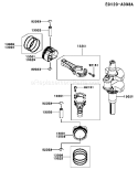 Part Location Diagram of 13031-7084 Kawasaki Crankshaft-Comp