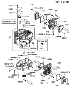Page J Diagram and Parts List for FX730V-BS05-R  Kawasaki Engine