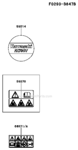 Page P Diagram and Parts List for FX730V-BS05-R  Kawasaki Engine