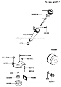 Lubrication_Equipment Diagram and Parts List for FX730V-BS05-R  Kawasaki Engine