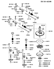 Valve_Camshaft Diagram and Parts List for FX730V-BS05-R  Kawasaki Engine