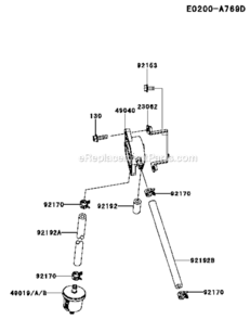 Fuel-TankFuel-Valve Diagram and Parts List for FX850V-BS12  Kawasaki Engine