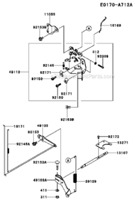 Control_Equipment Diagram and Parts List for FX850V-BS12  Kawasaki Engine