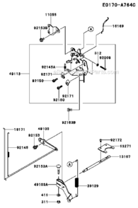 Part Location Diagram of 92145-1647 Kawasaki Spring