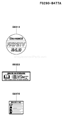 Part Location Diagram of 56014-7002 Kawasaki Emblem