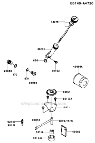 Lubrication_Equipment Diagram and Parts List for FXT00V-S01  Kawasaki Engine