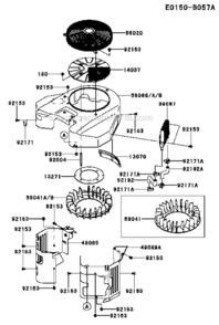 Part Location Diagram of 49089-7087-753 Kawasaki Shroud-Engine