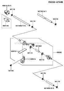 Part Location Diagram of 49040-7010 Kawasaki Pump-Fuel
