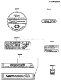 Page H Diagram and Parts List for FZ340D FS02 Kawasaki Engine