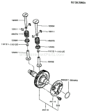 Part Location Diagram of 12005-2058 Kawasaki Valve-Exhaust