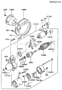 Page K Diagram and Parts List for FZ340G CS00 Kawasaki Engine
