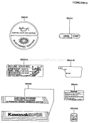 Page H Diagram and Parts List for FZ340G CS00 Kawasaki Engine